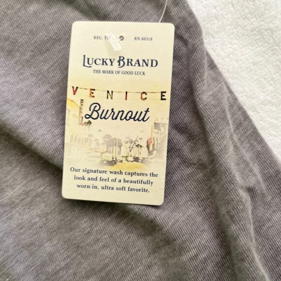 NWT Lucky Brand grey track t-shirt - Picture 4 of 5